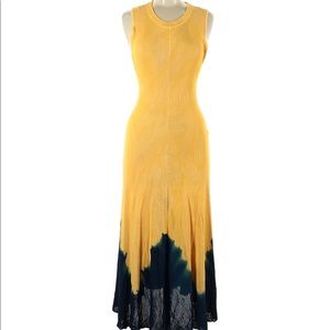 Dipped Tie Dye Knotted Back Dress
